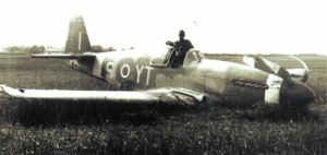 Rowland William’s ditched Typhoon guarded by German troops