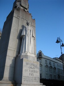 Edith Cavell monument near Trafalgar Square
